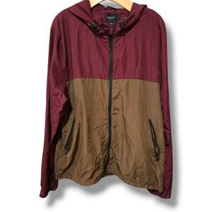 Resolution Performance men's colorblock waterproof hooded Windbreaker jacket xl